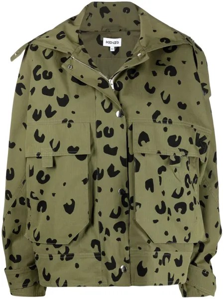 Kenzo куртка с леопардовым принтом