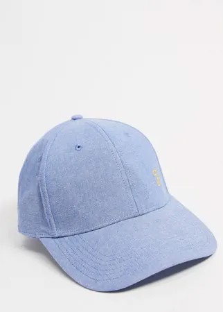 Голубая кепка с логотипом Farah-Голубой