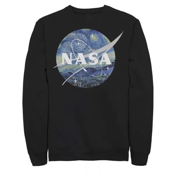 Мужской классический свитшот с шевронным логотипом NASA Starry Night Licensed Character