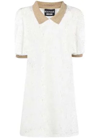 Boutique Moschino платье-рубашка с кружевом