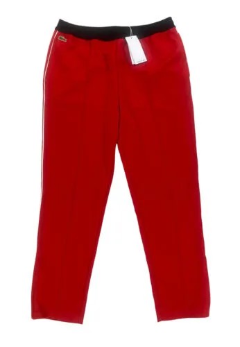 НОВЫЕ спортивные брюки Lacoste Sport со складками на молнии, черные, красные, белые, мужские XH1557