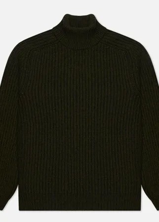 Мужской свитер Edwin Roni High Collar, цвет оливковый, размер XL