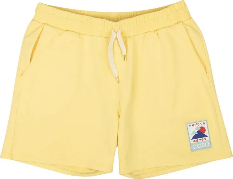 Шорты Casablanca Soleil Levant Patch Sweat Shorts Yellow, желтый