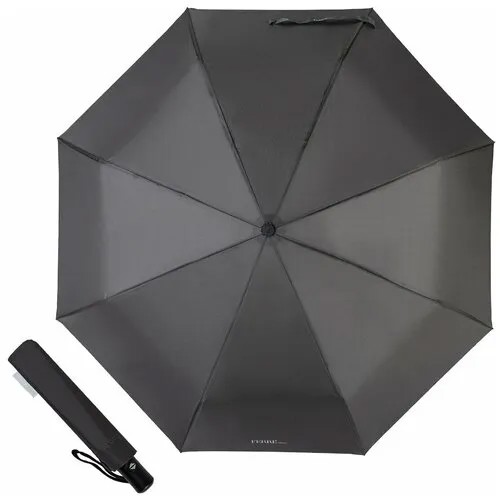 Зонт-трость FERRE Milano, черный, серый