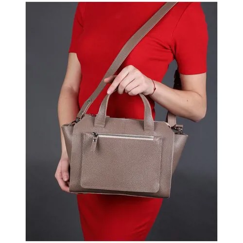 Женская сумка A018 taupe mini grain Divalli