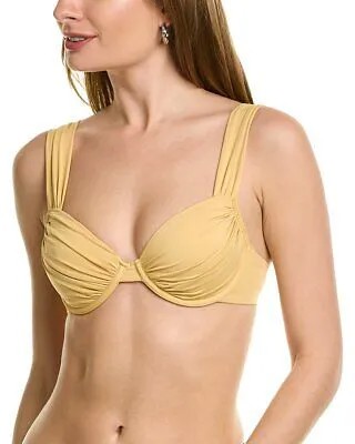 Weworewhat Claudia Ruched Бикини-топ женский коричневый Xs