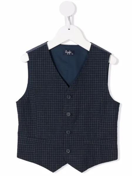 Il Gufo checked cotton waistcoat