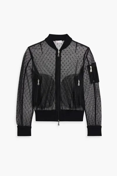 Бомбер «пуэн-деспри» Redvalentino, черный