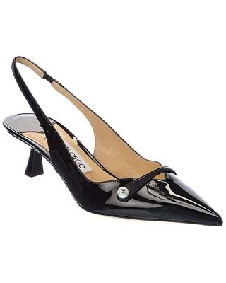 Женские лакированные туфли Jimmy Choo Amita 45 с ремешком на пятке