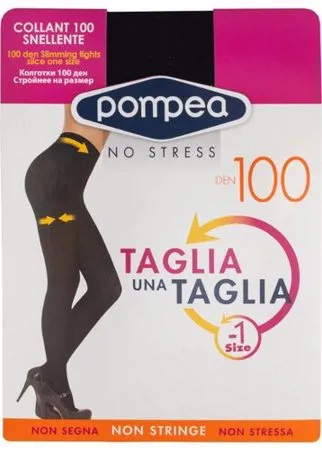 Женские колготки Pompea, TAGLIA 100 den, (лоский шов) с моделирующими шортиками, размер 3, черный