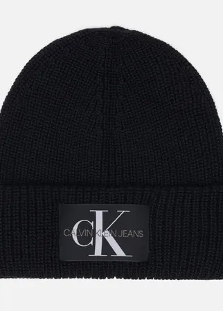 Шапка Calvin Klein Jeans Logo Beanie, цвет чёрный