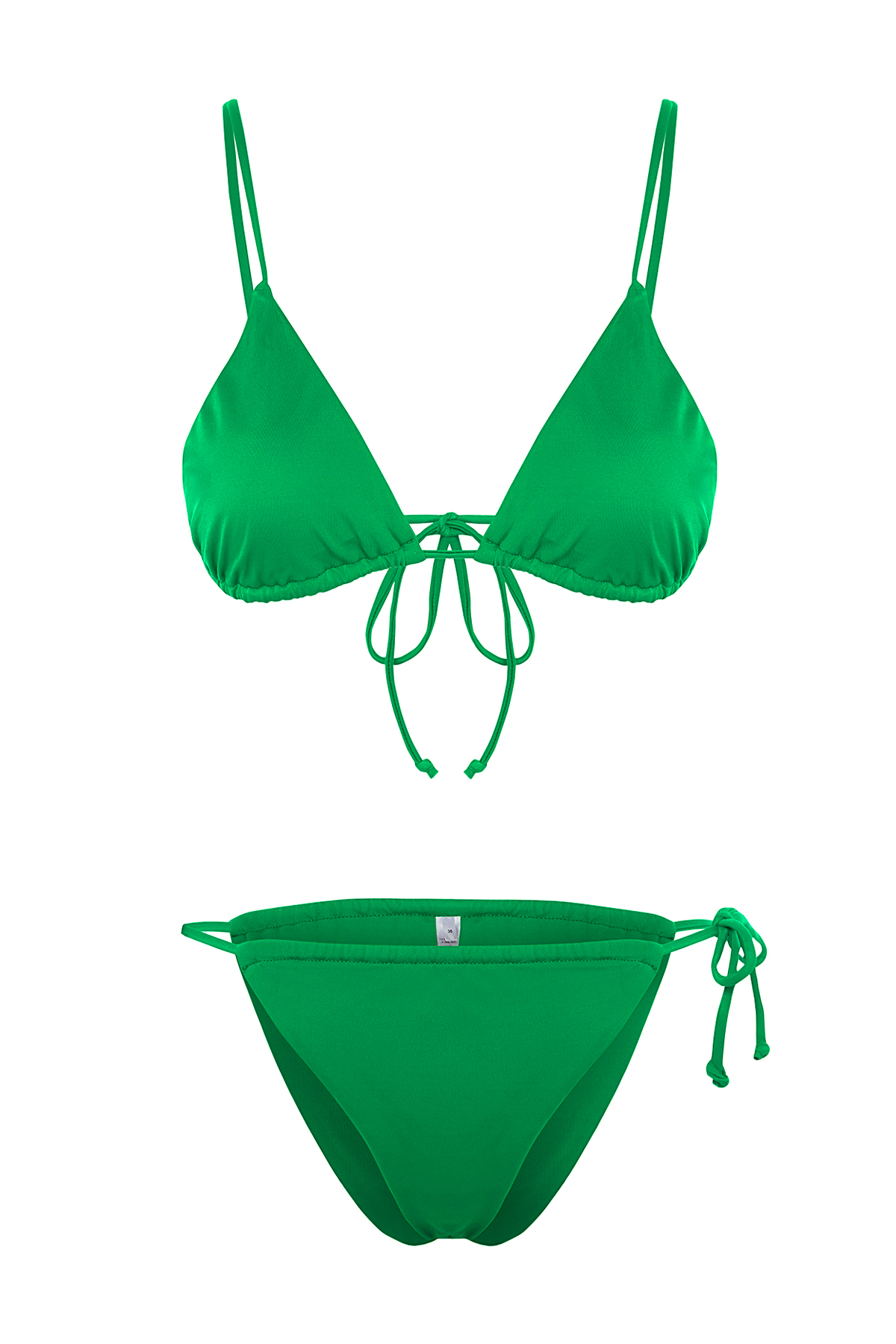 Комплект бикини - Зеленый - Однотонный Trendyol, зеленый