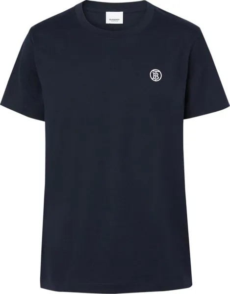 Футболка Burberry Tb Embroidered T-Shirt 'Coal Blue', серый