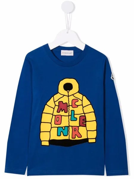 Moncler Enfant футболка с графичным принтом