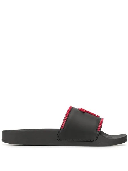 Giuseppe Zanotti шлепанцы 'Brett' с молниями