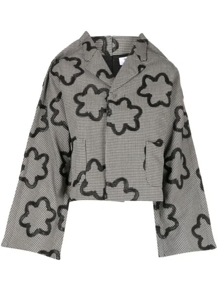 Comme Des Garçons Comme Des Garçons укороченная куртка с цветочным принтом, черный