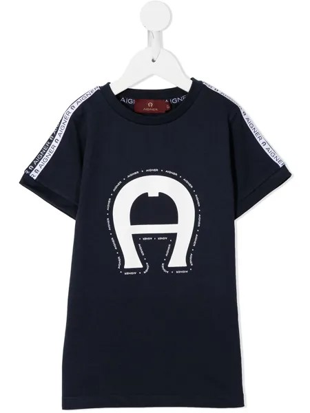 Aigner Kids футболка с логотипом