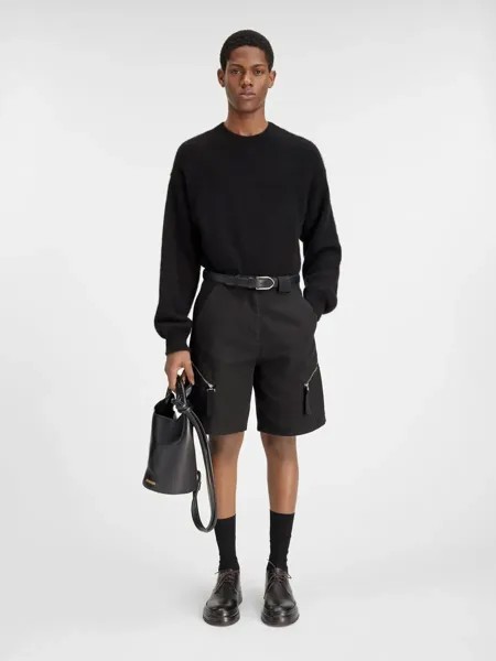 Шорты карго на молнии Марроне Jacquemus, черный