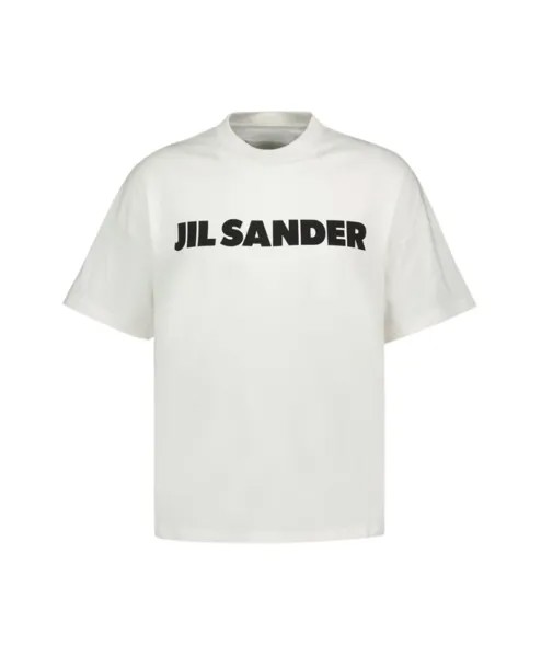 Хлопковая футболка фарфоровый Jil Sander, белый
