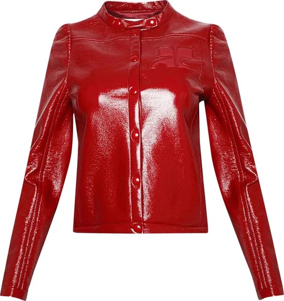 Куртка Courrèges Iconic Vinyl Biker 'Red', красный