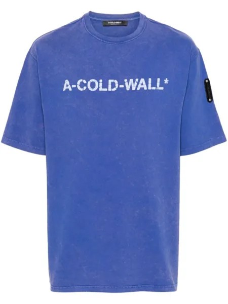 A-COLD-WALL* футболка Overdye Logo, синий