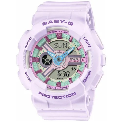 Наручные часы CASIO Baby-G BA-110XPM-6A, розовый, фиолетовый