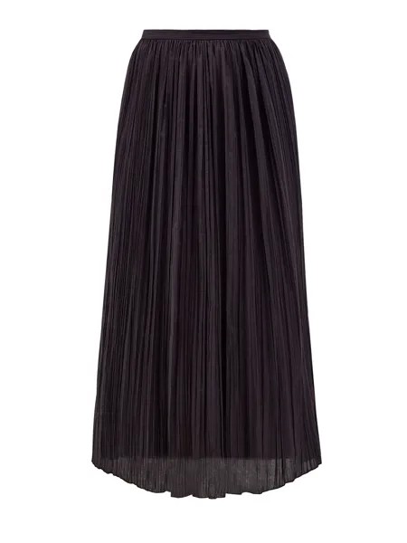 Легкая юбка-плиссе с боковым разрезом и карманами