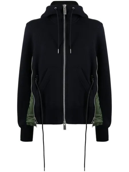 Sacai худи с кулиской, синий