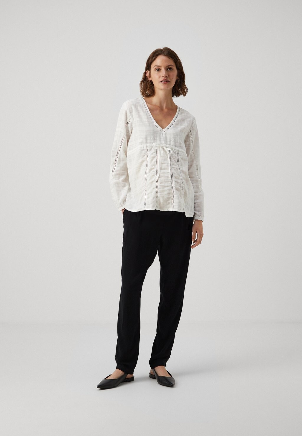 Рубашка с длинным рукавом OLMLINEA LIFE V NECK DETAIL ONLY MATERNITY, кремовый