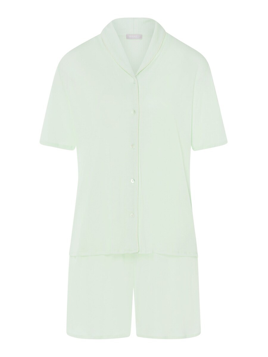 Пижама Hanro Short Pajama Set Natural Comfort, мятный/светло-зеленый