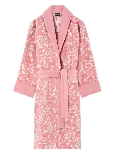 Versace жаккардовый халат Barocco, розовый