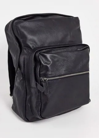 Рюкзак из зернистой кожи Bolongaro Trevor-Черный цвет