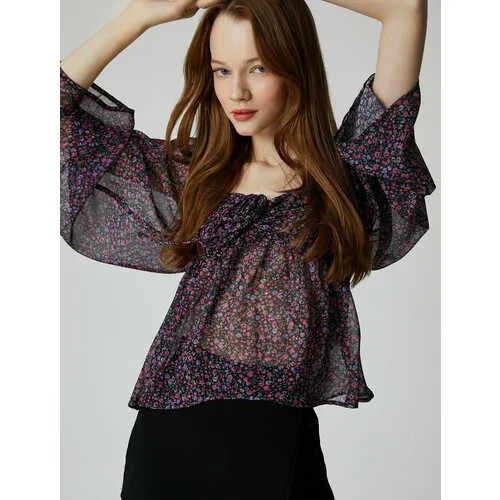 Блуза KOTON, размер 40, лиловый