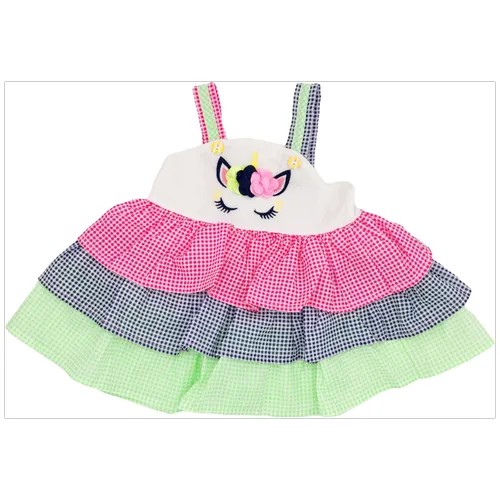 Платье -сарафан для девочек Maibella kids разноцветный желтый, 6-9 мес