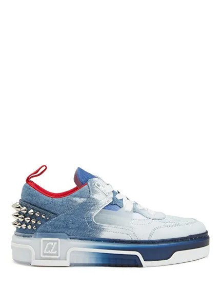Astroloubi мужские джинсовые кроссовки Christian Louboutin, белый
