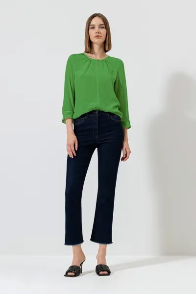 Струящаяся блузка-рубашка LUISA CERANO, цвет bold green