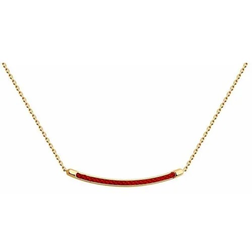 Колье Diamant, серебро, 925 проба, золочение, длина 45 см.