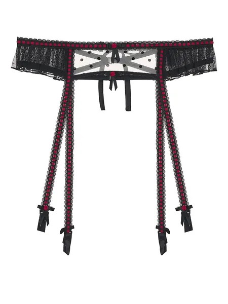 Пояс с подвязками For Love & Lemons Lucinda Garter, черный/красный