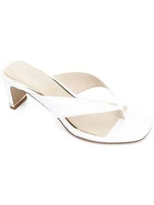 KENNETH COLE NEW YORK Женские белые кожаные сандалии Macen на каблуке 7,5 м