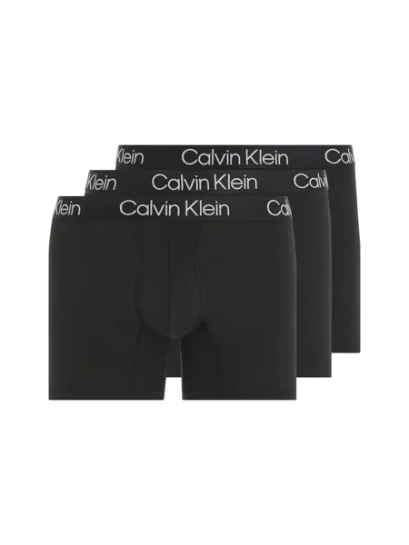 Calvin Klein Underwear Боксеры (3 шт.), с более длинными штанинами, черный