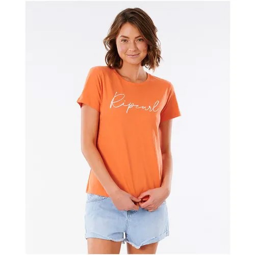 Футболка Rip Curl CLASSIC SHORE TEE, цвет 3815 BRIGHT ORANGE, размер S
