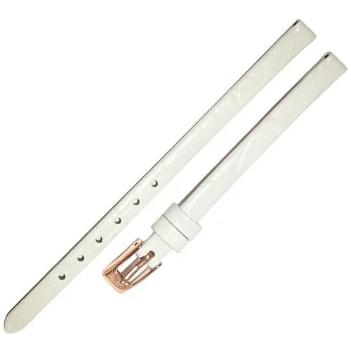 Ремешок 2010-63-61 Белый кожаный ремень для наручных часов из натуральной кожи 6 х6 мм L длинный идеально для НИКА