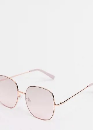 Розовые солнцезащитные очки oversized в стиле 70-х New Look-Розовый