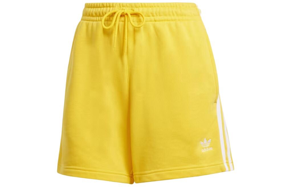 Одежда Повседневные шорты женские Неоновый желтый Adidas