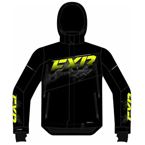 Куртка мужская снегоходная FXR Fuel с утеплителем Black/HiVis, S