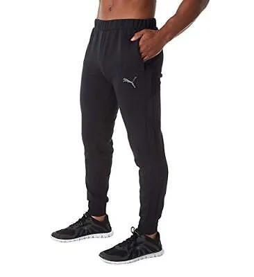 Мужские брюки PUMA P48 Core из флиса, F, хлопок, черный, с манжетами внизу, M