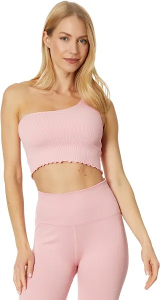 Топ Spiritual Gangster Luna One Shoulder Seamless Tank, цвет Peony