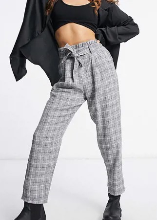 Серые брюки в клетку Missguided Petite-Серый