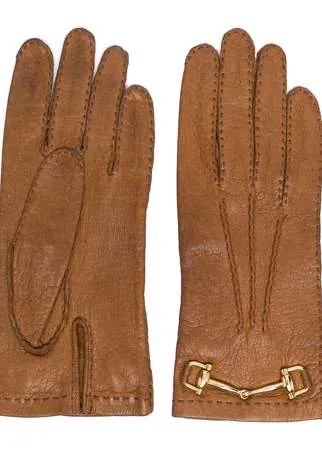 Céline Pre-Owned перчатки 1970-х годов с пряжкой Horsebit