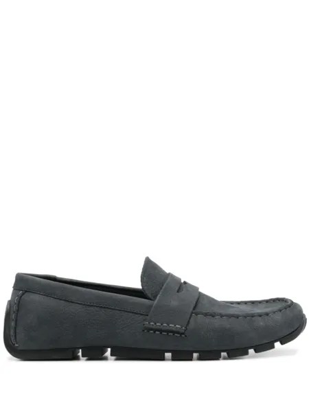 Кожаные топсайдеры Oswick Bar Clarks, синий